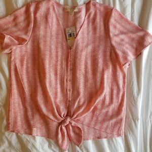 🆕️ Michael Michael Kors Coral Striped Lose Blouse